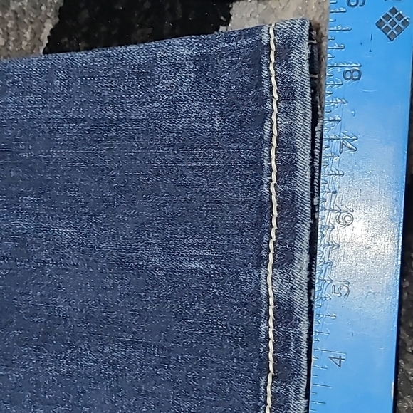 MISS ME EMBROIDERED BLING STUD DISTRESSED MID-RISE BOOT-CUT DENIM JEAN - Picture 12 of 16